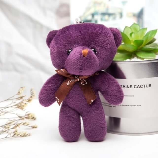 10PCS tie plush toy teddy bear doll pendant keychain