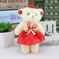 6PCS Kawaii Small Teddy Bears key pendant