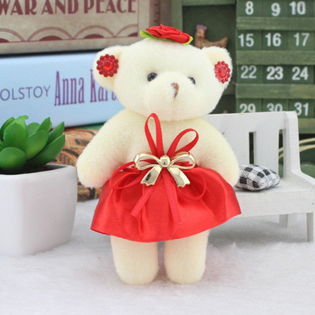 6PCS Kawaii Small Teddy Bears key pendant