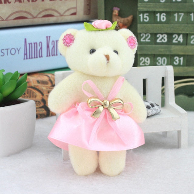 6PCS Kawaii Small Teddy Bears key pendant