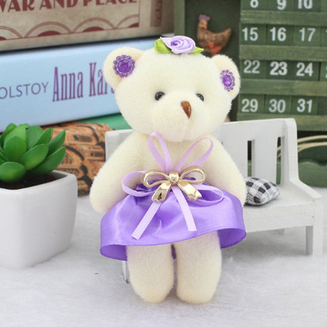 6PCS Kawaii Small Teddy Bears key pendant