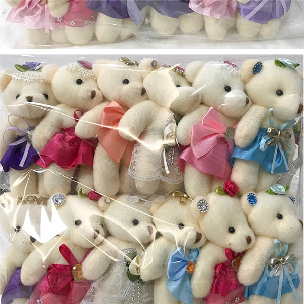 6PCS Kawaii Small Teddy Bears key pendant