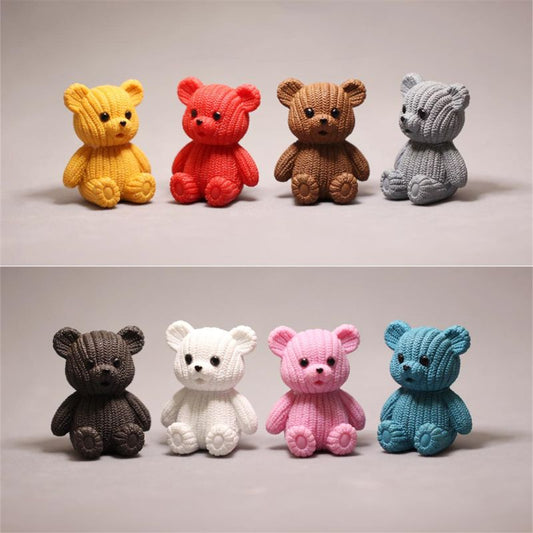 Plastic Teddy Bear Miniature Fairy Easter Animal