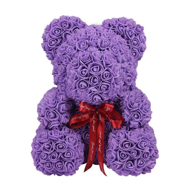 Hot Valentine's Day Artificial Flower Rose Teddy Bear