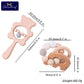 1Set Baby Toys Wooden Teether Rattle