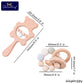 1Set Baby Toys Wooden Teether Rattle