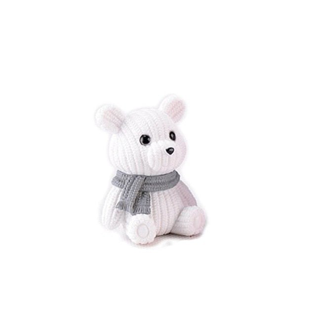 Plastic Teddy Bear Miniature Fairy Easter Animal