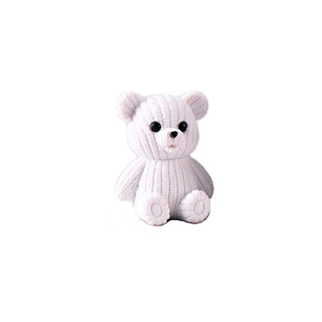 Plastic Teddy Bear Miniature Fairy Easter Animal