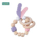 1PC Silicone Beads Feather Wooden Teether