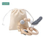 1PC Silicone Beads Feather Wooden Teether