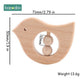 1PC Wooden Baby Rattle Toy Beech Wood Teething Bear