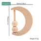 1PC Wooden Baby Rattle Toy Beech Wood Teething Bear