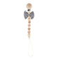 1PC Baby Rattle Wooden Ring Teether Pacifier Clips Chain