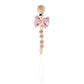 1PC Baby Rattle Wooden Ring Teether Pacifier Clips Chain