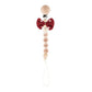 1PC Baby Rattle Wooden Ring Teether Pacifier Clips Chain