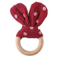 1PC Baby Rattle Wooden Ring Teether Pacifier Clips Chain
