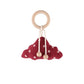 1PC Baby Rattle Wooden Ring Teether Pacifier Clips Chain