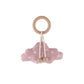 1PC Baby Rattle Wooden Ring Teether Pacifier Clips Chain