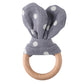 1PC Baby Rattle Wooden Ring Teether Pacifier Clips Chain
