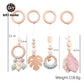 1SET- 4PCS Play Gym Wooden Beads Beech leaf Pendant