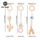 1SET- 4PCS Play Gym Wooden Beads Beech leaf Pendant