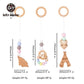 1SET- 4PCS Play Gym Wooden Beads Beech leaf Pendant
