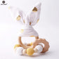 2PCs Bunny Ear Teething Wooden Bracelets