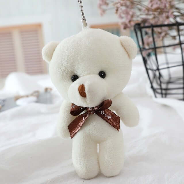 10PCS tie plush toy teddy bear doll pendant keychain