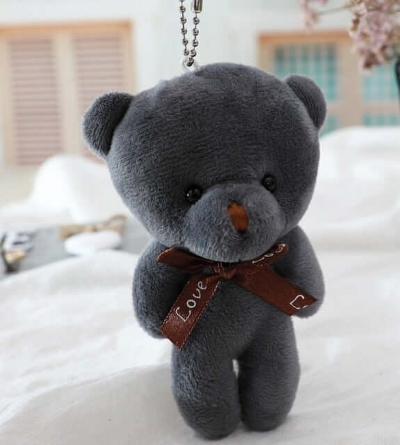 10PCS tie plush toy teddy bear doll pendant keychain