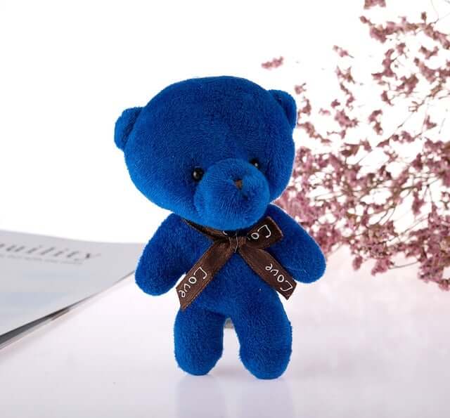 10PCS tie plush toy teddy bear doll pendant keychain