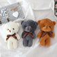10PCS tie plush toy teddy bear doll pendant keychain