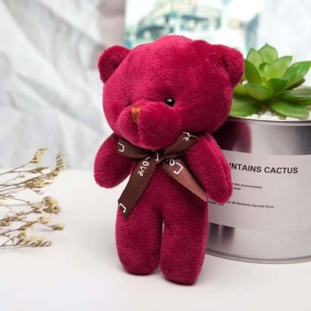 10PCS tie plush toy teddy bear doll pendant keychain