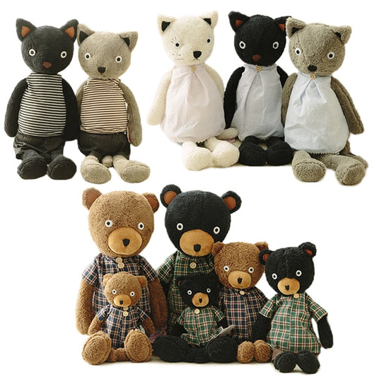 Cute Dressing Cats Bears Pigs Plush Dolls
