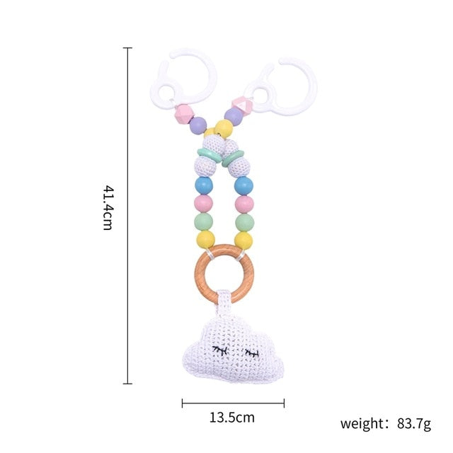 Wooden Personalize Silicone Bead Cloud Baby Toy