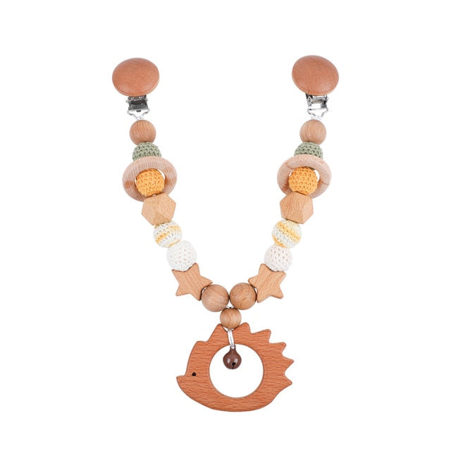 Wooden Personalize Silicone Bead Cloud Baby Toy