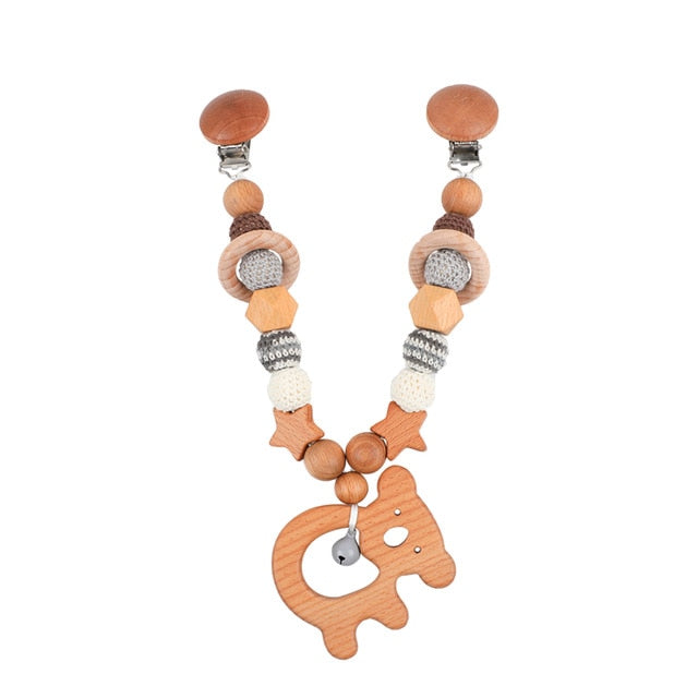 Wooden Personalize Silicone Bead Cloud Baby Toy