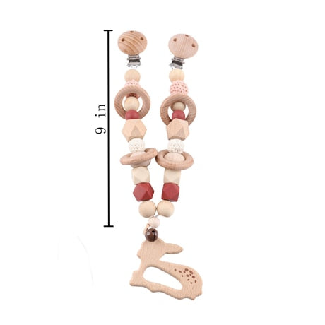 Wooden Personalize Silicone Bead Cloud Baby Toy