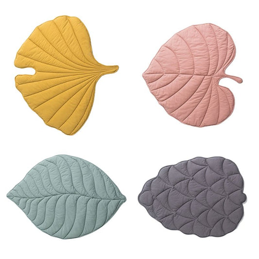 Cotton Leaf Shape Crawling Play Mat Rug