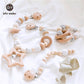 Personalize Silicone Bead Pacifier Chain Chewable Silicone Rattle Baby Toy