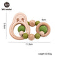 2PCs Bunny Ear Teething Wooden Bracelets