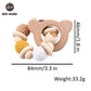 2PCs Bunny Ear Teething Wooden Bracelets
