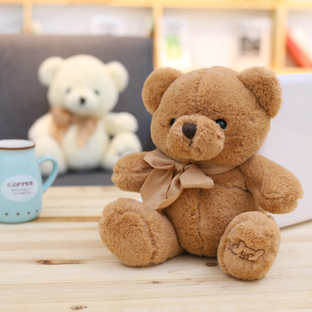 Fluffy Adorable Soft Brown and White Stuffed Teddy Bear
