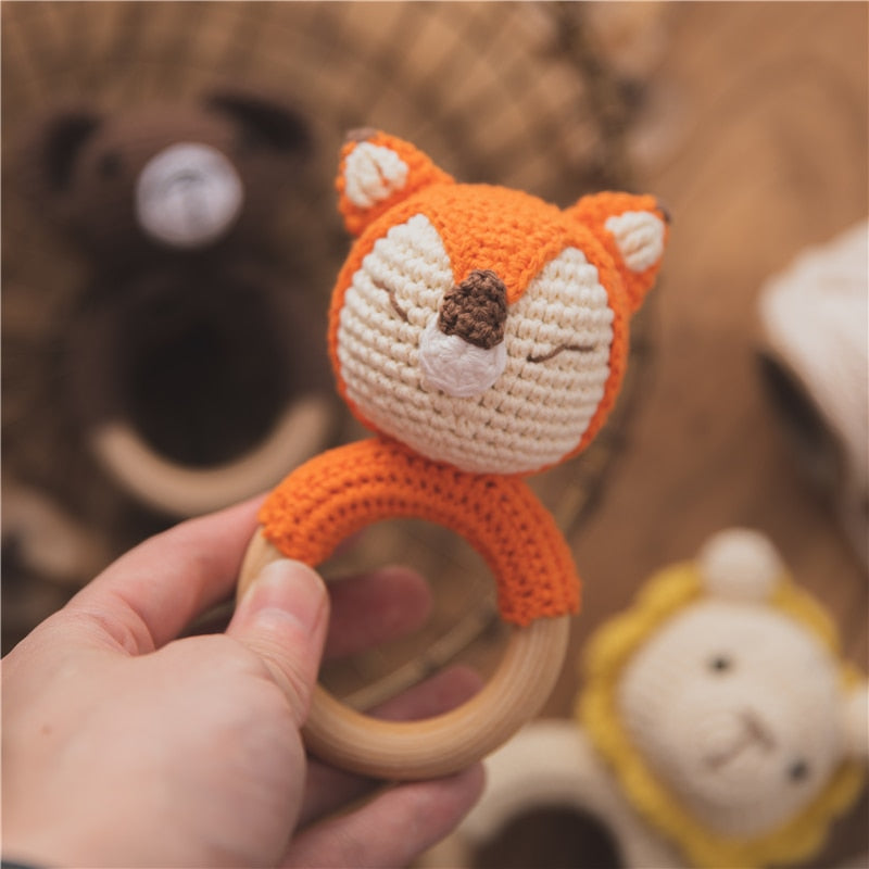 1PC Baby Rattle Safe Wooden Toys