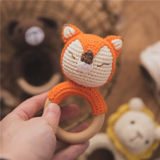1PC Baby Rattle Safe Wooden Toys