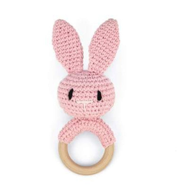 1PC Baby Rattle Safe Wooden Toys