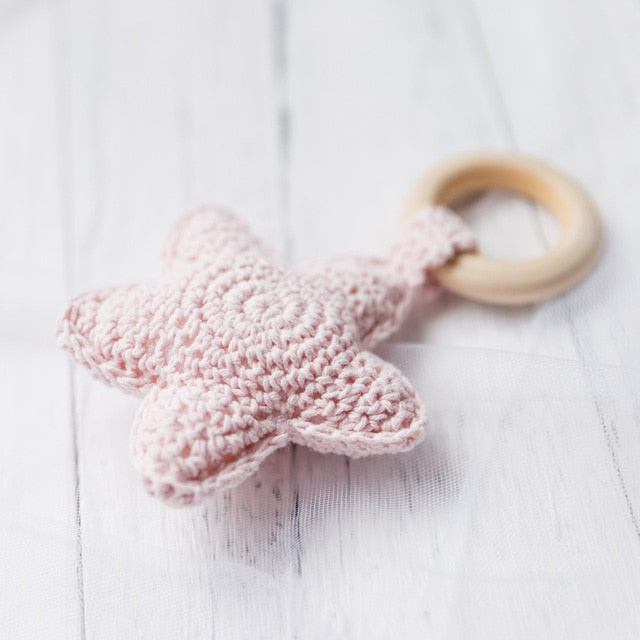 1PC Baby Rattle Safe Wooden Toys