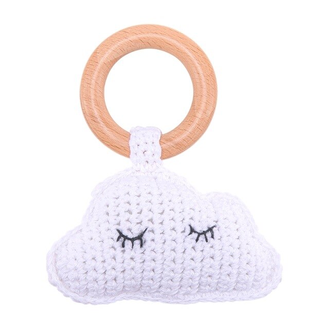 1PC Baby Rattle Safe Wooden Toys