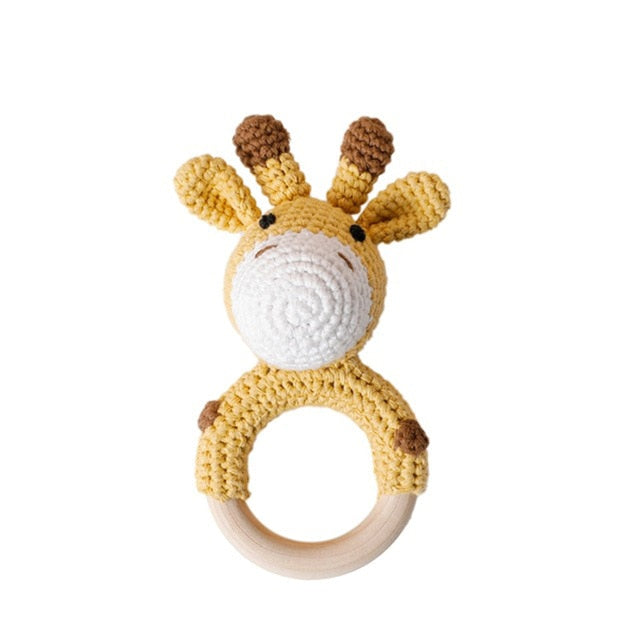 1PC Baby Rattle Safe Wooden Toys
