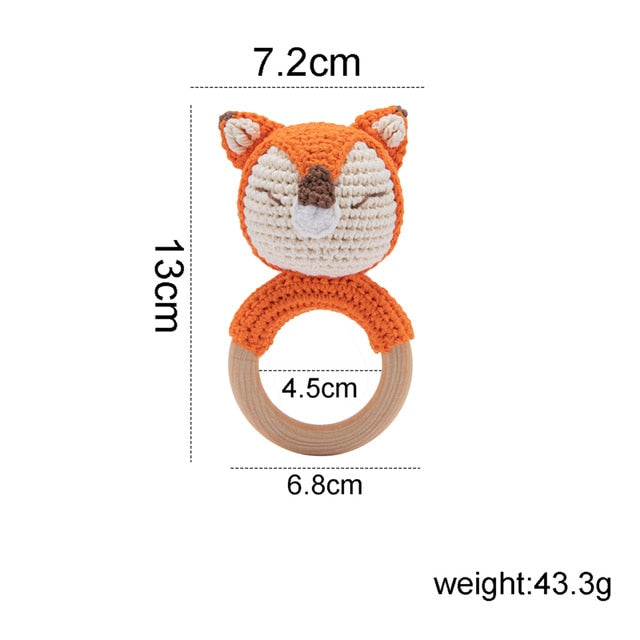 1PC Baby Rattle Safe Wooden Toys