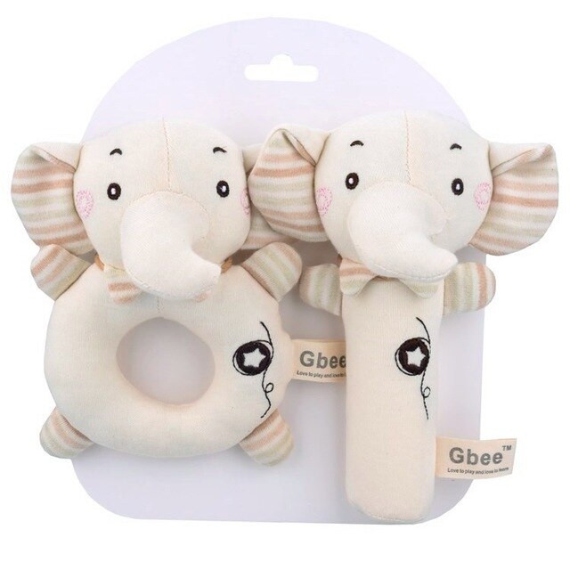 1PC New Born Baby Stroller Plush Rattle Toy